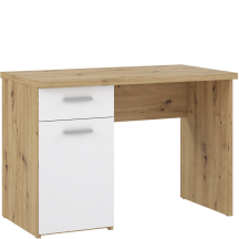 Biurko 110 cm z szufladą WNB935-C804 Biały / Dąb Artisan WINNIE Podstawowe