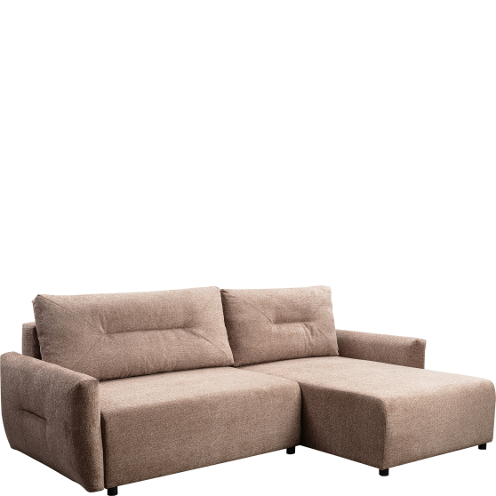 Narożnik z funkcją spania i pojemnikiem MOLLY Prawy Podstawowe