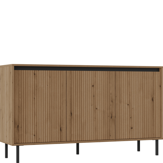 Komoda ryflowana 3-drzwiowa 813-3F Dąb Evoke OSAKA DĄB EVOKE Podstawowe