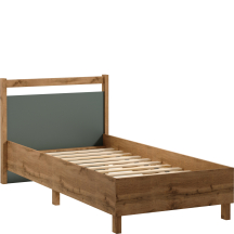 Łóżko 90 x 200 ze stelażem L90 INDYGO SYPIALNIA GREEN Podstawowe