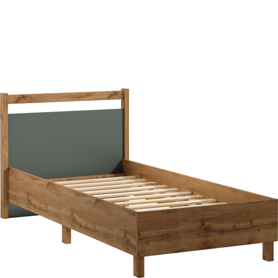 Łóżko 90 x 200 ze stelażem L90 INDYGO SYPIALNIA GREEN Podstawowe