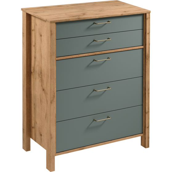 Komoda 5 szuflad K5S INDYGO SYPIALNIA GREEN Podstawowe