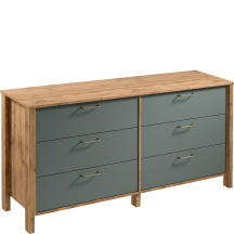 Komoda 6 szuflad K6S INDYGO SYPIALNIA GREEN Podstawowe