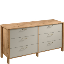 Komoda 6 szuflad K6S INDYGO SYPIALNIA BEIGE Podstawowe