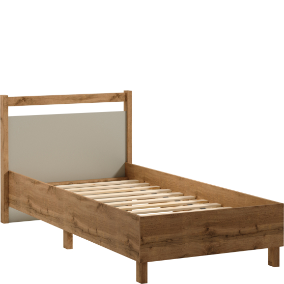 Łóżko 90 x 200 ze stelażem L90 INDYGO SYPIALNIA BEIGE Podstawowe