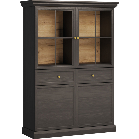 Kredens W4D2S LUCCA CZARNY GRAFIT Podstawowe