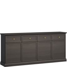 Komoda z drzwiami i szufladami K4D4S LUCCA CZARNY GRAFIT Podstawowe