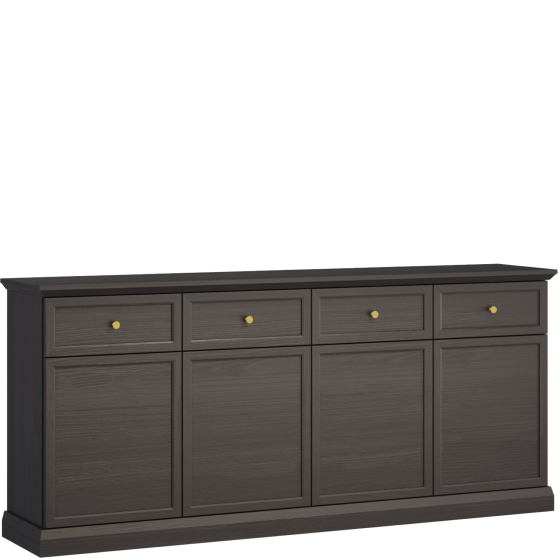 Komoda z drzwiami i szufladami K4D4S LUCCA CZARNY GRAFIT Podstawowe