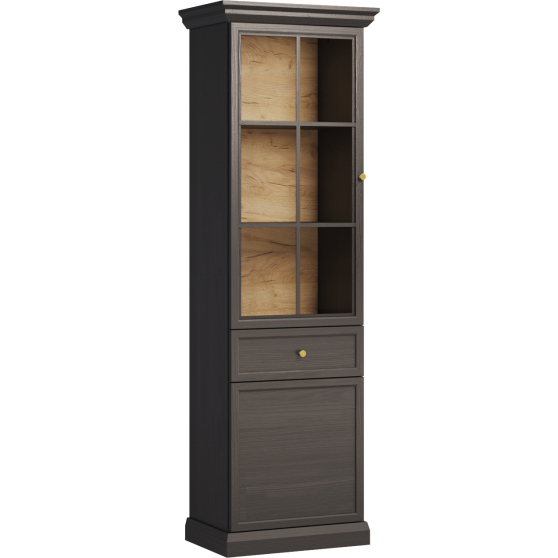 Witryna W2D1S LUCCA CZARNY GRAFIT Podstawowe