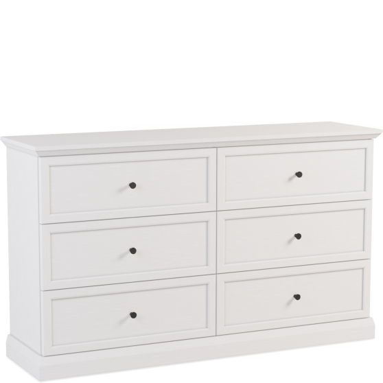 Komoda z szufladami K6S LUCCA SYPIALNIA BIAŁY OPAL Podstawowe