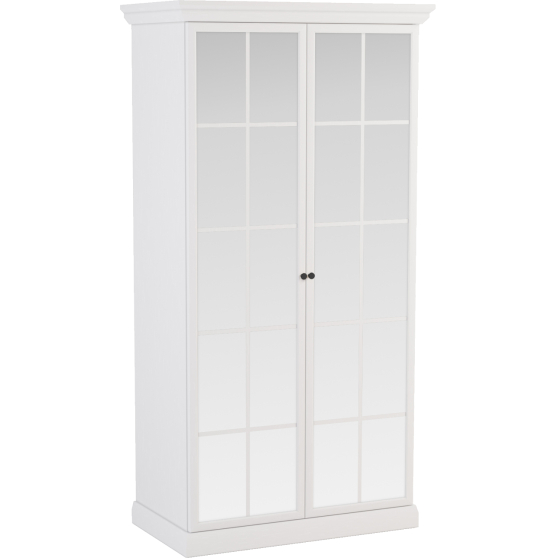 Szafa S2DL z lustrzanymi frontami LUCCA SYPIALNIA BIAŁY OPAL Podstawowe