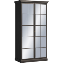 Szafa S2DL z lustrzanymi frontami LUCCA SYPIALNIA CZARNY GRAFIT Podstawowe