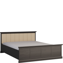 Łóżko 160 x 200 ze stelażem L160 LUCCA SYPIALNIA CZARNY GRAFIT Podstawowe