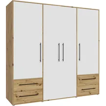 Szafa ubraniowa 4-drzwiowa MKSS846-C830 Biały / Dąb Artisan JUPITER Podstawowe