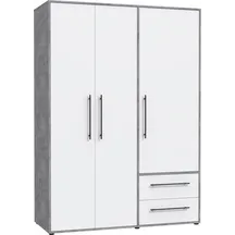 Szafa ubraniowa 3-drzwiowa MKSS833-C264 Biały / Beton Jasnoszary JUPITER Podstawowe