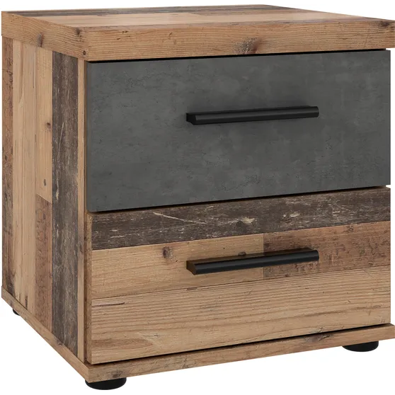 Szafka nocna skandynawska WNK08-C754 Old Wood Vintage / Beton Ciemny WINNIE Podstawowe