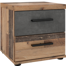 Szafka nocna skandynawska WNK08-C754 Old Wood Vintage / Beton Ciemny WINNIE Podstawowe