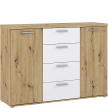 Komoda 130 cm WNK26-C830 Dąb Artisan / Biały WINNIE Podstawowe