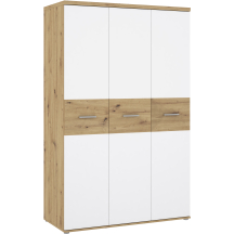 Szafa 3-drzwiowa 120 cm WNS831-C830 Dąb Artisan / Biały WINNIE Podstawowe
