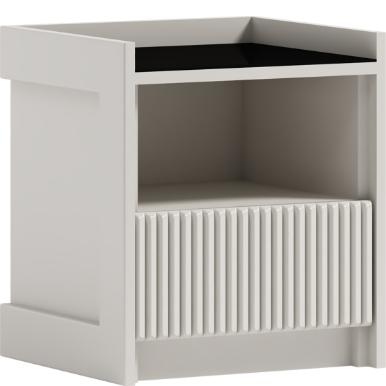 Szafka nocna z frezowanym frontem Kaszmir CASHMERE Podstawowe