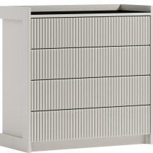 Komoda z frezowanym frontem Kaszmir CASHMERE Podstawowe