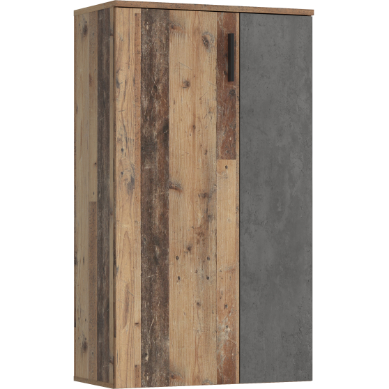 Szafka na buty wysoka NET106 Old Wood Vintage / Beton Ciemnoszary BTS321-C754 Podstawowe