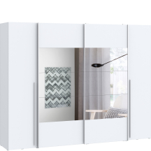 Szafa z lustrem 4-drzwiowa RXGS82511-120 Biała NARAGO Podstawowe