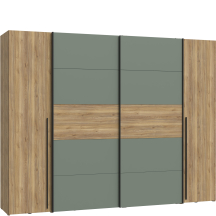 Szafa z drzwiami przesuwnymi i uchylnymi NRGS82511-M748 Dąb Mauvella / Szałwia NARAGO Podstawowe