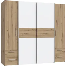Szafa 4 drzwi 4 szuflady KLTS62324-C830 Dąb Artisan / Biały NARAGO Podstawowe