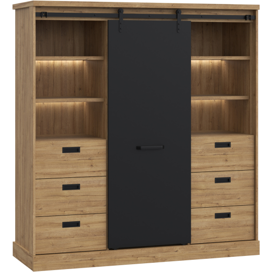 Regał duży z oświetleniem KZMR631B-M328 KASZIMIRO Podstawowe