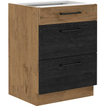 Szafka dolna stojąca 3 szuflady 60 D 3S VIGO DARK Podstawowe