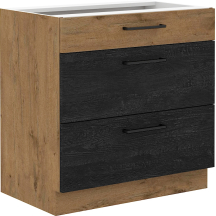 Szafka dolna stojąca 3 szuflady 80D 3S VIGO DARK Podstawowe