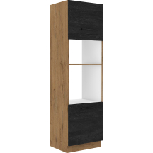 Szafka dolna wysoka słupek pod zabudowę piekarnika i mikrofali 60 DPM-210 2F VIGO DARK Podstawowe