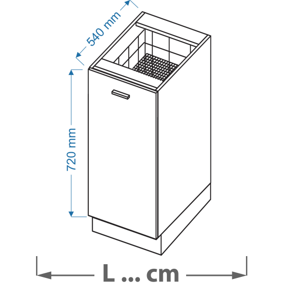 Szafka dolna stojąca cargo D … CARGO VELLA Podstawowe
