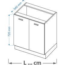 Szafka dolna 2 drzwi D … P/L VELLA Podstawowe