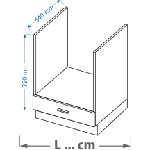 Szafka dolna stojąca pod zabudowę piekarnika ZK ... VELLA Podstawowe