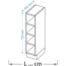 Szafka dolna stojąca otwarta DK … VELLA Podstawowe