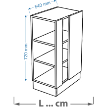 Szafka dolna stojąca otwarta zakończeniowa DKZ ... VELLA Podstawowe