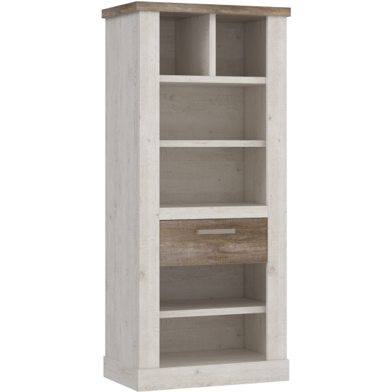 Regał DURR511-T75 Pinia Biała / Dąb Antyczny DURO Podstawowe