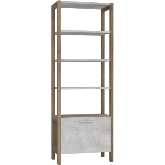 Regał z szafką DURR716-J10 Sosna Biała / Dąb Antyczny DURO Podstawowe