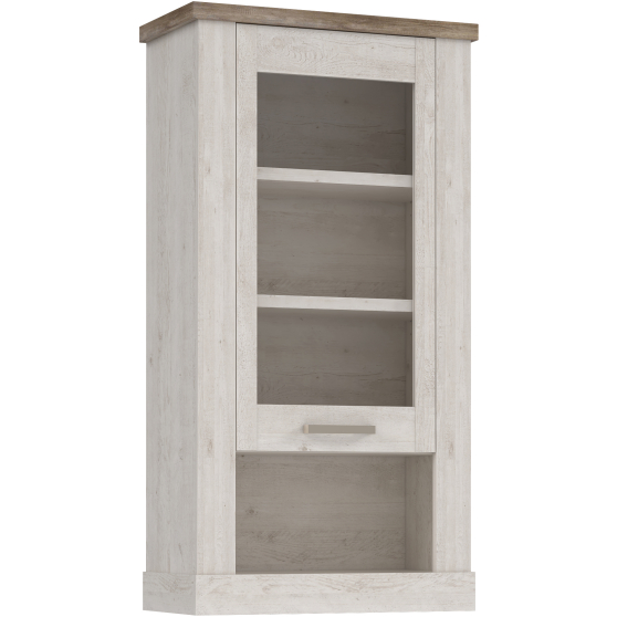 Witryna wisząca DURH111-T75 Pinia Biała / Dąb Antyczny DURO Podstawowe