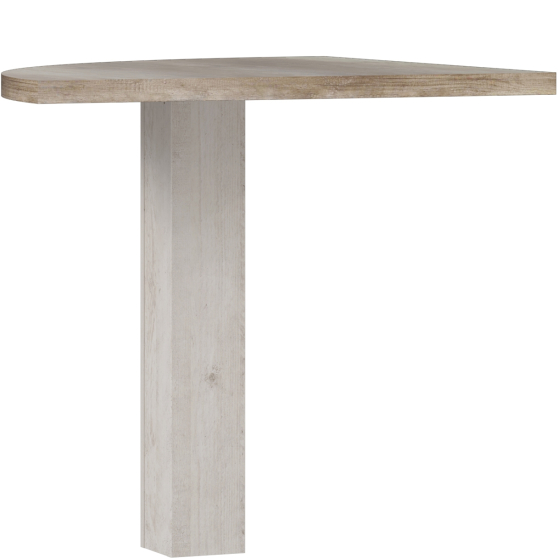 Element łączący dwa biurka DURB209-T75 Pinia Biała / Dąb Antyczny DURO Podstawowe