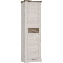 Szafa wąska 1-drzwiowa DURS711-T75 Pinia Biała / Dąb Antyczny DURO Podstawowe