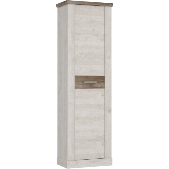 Szafa wąska 1-drzwiowa DURS711-T75 Pinia Biała / Dąb Antyczny DURO Podstawowe