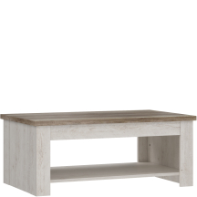 Ława z półką DURT511-T75 Pinia Biała / Dąb Antyczny DURO Podstawowe