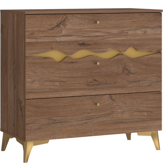 Komoda 3 szuflady Lewa KTQK211-M763 KENYATTA Podstawowe