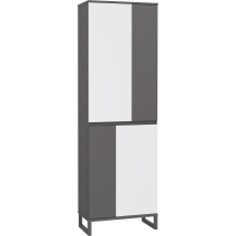 Szafa ubraniowa 4-drzwiowa QXLS721-M732 Szary QUAYLE Podstawowe