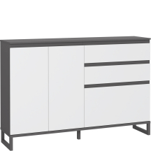 Szafka na buty 150 cm Lewa QXLK231L-M732 Szary QUAYLE Podstawowe