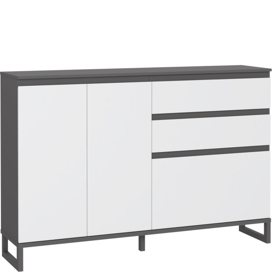 Szafka na buty 150 cm Lewa QXLK231L-M732 Szary QUAYLE Podstawowe