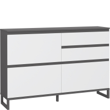 Szafka na buty 150 cm Lewa QXLK221L-M732 Szary QUAYLE Podstawowe